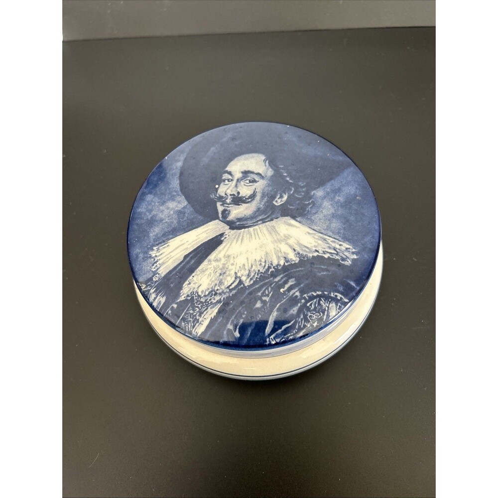 Vintage Delta Blue Trinket Box Laughing Cavalier By Frans Hal’s